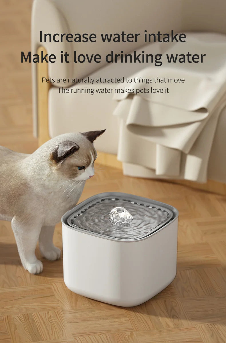 3L Cat Water Fountain Auto Recirculate Filter Large Capacity Filtring Cat Water Drinker USB Electric Mute Cats Water Dispenser